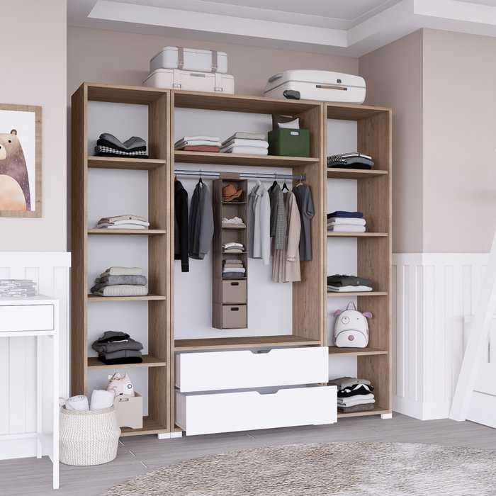 Hanah Home Nisan 1600-024 Nogal claro y blanco